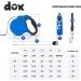 Ddoxx Reflective Nylon Dog Leash - Bite-Proof & Stable Roll Lock System | 5m for Dogs Up to 20kg - Blue - Buy Online on SooperMarket.com