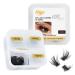 Lash Clusters DIY Eyelash Extensions 100 Pcs Cluster Eyelash Extensions 10/12/14/16mm Cluster Lashes Thin Stem Lash Clusters Eyelash Clusters Reusable Makeup for Self-application (HHX04 Mix10-16mm)