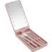 KKPLZZ Makeup Brush Set with Mirror Multifunctional Cosmetic Brushes Kit with Rotatable Foldable LED Mirror for Home Dormitory Travel - Buy Online on SooperMarket.com