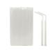 FOREVERIE 100 PCS White Plastic Adaptive Straws Individually Wrapped for Drinking Regular 0.24In Diameter 8.27in Length Bendable Flexible Disposable Soft &Thin 100 Count