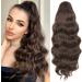 YEESHEDO Brown Long Wavy Drawstring Ponytail Hair Extension 24 Inches - Clip in Synthetic Hairpiece for Women - Buy Online on SooperMarket.com