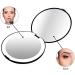 BLASHRD 3X Portable Folding Mirror with LED Light Makeup Mirror 10X Magnifying Glass 12 Lamp Bead Mini Mirror Black - Buy Online on SooperMarket.com