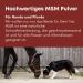 Petgold MSM Horse Powder 1000g | High Dose Sulfur Methylsulfonylmethane for Dogs & Horses - Buy Online on SooperMarket.com
