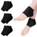 Jootuepo 3 pairs of gel socks soft ventilation gel heel socks open toes socks for dry cracked skin foot care treatment (black)