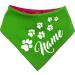 Customizable Two-Sided Multicolor Dog Turning Cloth - Size 2 (Neck 31-35 cm) in Pink Lime - Perfect for International Shipping - Buy Online on SooperMarket.com