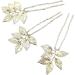 Wedding Hairpins With Leaves Gold And Silver Ideal As Hair Accessories For Bridesmaid Women And Girls  - Buy Online on SooperMarket.com
