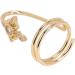 Women Finger Nail Ring Fashionable Fingernail Rings Nail Art Accessory for Parties and Daily Life (3057 gold) - Buy Online on SooperMarket.com