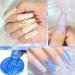 MIZHSE Pearl Gel Nail Polish Set - 6 Shimmer Colors | Pearlescent Shell Glitter | Soak Off UV Lamp Gel | White, Pink, Blue | BKJGLW208 - Buy Online on SooperMarket.com