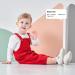 Volunboy Unisex Baby Cotton Dungarees | Toddler Corduroy Striped Overalls | 18-24 Months | Red - Buy Online on SooperMarket.com