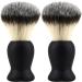 Seasaww 2x Black Nylon Brushes - Premium Hair Salon & Shaving Brush Accessories for Professional Use - Buy Online on SooperMarket.com