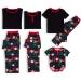 IFFEI Christmas Matching Family Pajamas Set - Letter Print Tops, Plaid Pants Sleepwear for Women Men Kids Baby Pet - Black/Santa Claus - Kids 4-5 Years - Buy Online on SooperMarket.com