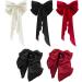 Hair Bows for Women 2PCS Black Red Hair Bow Satin Bow Hair Clips Large Silky Ribbon Bows Hair Accessories Bow Clips for Women Short 1 count (Pack of 1) Short Style - Buy Online on SooperMarket.com