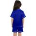 SWOMOG Kids Silk Pyjamas| Short Sleeve Satin PJs Sets for Boys & Girls| Blue, Ages 6-7| Button-Down Silky Nightwear for Children & Teens - Buy Online on SooperMarket.com