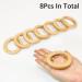 Ruby 8-Piece Natural Wooden Bite Rings | Eco-Friendly Baby Teething Toys & Handicraft Tools ( 70mm) - Buy Online on SooperMarket.com