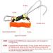 VGEBY Stainless Steel Diving Reef Hook Double with Spiral Coil Lanyard - Buy Online on SooperMarket.com