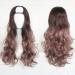 GJBXP Harajuku Fashion Long Wavy Curly Fluffy U-Shaped Wigs Heat Resistant Synthetic Fiber Ombre Mixed Dark Roots Hair for Girls 28inches/ 70cm M H