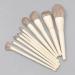 DFHBFG 10-Piece Wooden Handle Makeup Brush Set - Large Powder Eye Shadow Blush & High Gloss Brushes for Flawless Application | International Shipping Available - Buy Online on SooperMarket.com