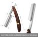 Vintage Wooden Straight Razor Set with Brush and Leather Strop | Classic Collection for Hair Shaving | Premium Quality - Buy Online on SooperMarket.com