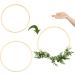 Sntieecr 12 Pack Bamboo Floral Hoop Rings for DIY Wedding Decor - 10 & 12 Inch Sizes - Ideal for Dream Catchers and Wall Hanging Crafts - Buy Online on SooperMarket.com