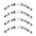 Jiuhong 4 Pack Funny Reminder Decoration Put Me Down Toilet Seat Decal Sticker Sign for Home Switch Bathrooms Decorations (Black)