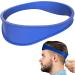 Neckline Shaving Template and Hair Trimming Guide, Curved Silicone Haircut Band for DIY Home Haircuts - Buzz, Fade and Taper Guide for Clippers (Blue)