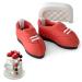SugarArt Football Boot Set Edible Cake Topper - (Red) Handmade Football Cake Decorations - Perfect on Fondant Butter Cream & More - Football Cake Toppers - Made of Sugar - Contains Food Colors