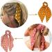 Hair Scarf Scrunchies Bow Scrunchies for Hair Chiffon Floral Scarf BowPonytail Holder for Women Girls (dial point) - Buy Online on SooperMarket.com