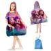 Super soft bathing poncho children microfiber hooded towel for girls and boys 5-10 years towel hood 76x76cm with exquisite mermaid pattern green-03 76x76cm