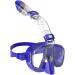 Bairuifu Dry Top Foldable Snorkel Mask Set 180 Degree Panoramic Anti Fog Anti Leak Scuba Diving Mask with Camera Mount Snorkeling Gear for Adults Men Women Youth Kids