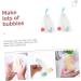 Healeved 8 Pcs Foaming Net Foam Soap Body Exfoliator Soap Sack Saver Pouch Net Bag for Soap Pe White - Buy Online on SooperMarket.com