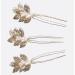 Wedding Hairpins With Leaves Gold And Silver Ideal As Hair Accessories For Bridesmaid Women And Girls