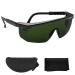 Sunoya laser protection glasses laser safety glasses wavelength IPL UV safety glasses with protective box and towels laser eye protection glasses hair removal protective glasses for eye protection (green)
