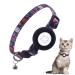 Airtag cat neck band adjustable printed Airtag cat neck band with bell silicone protective cover compatible with Apple Airtag breakaway safety buckle collars for cat kitten black