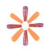 Brishow Long Coffin Fake Nails - Orange Acrylic Ballerina Stick-On Nails | 24PCs for Women & Girls - International Shipping - Buy Online on SooperMarket.com