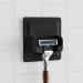 Lobux - Razor holder shower self -adhesive super -resistant hold soft -touch silicone - razor bracket shower waterproof - order system for bathroom mirror shower wall (black) black shaver holder