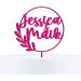 Personalized Wood Cake Topper | Custom Name Engraved Natural Birch Decoration for Weddings & Engagements - 15cm - Buy Online on SooperMarket.com