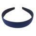 Headband satin covered 2.5 cm wide navy blue