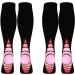 Miana Compression Socks (2 Pairs) for Women & Men - Blue L/XL, Pink - Ideal for Running, Flight, Sports & Travel - Buy Online on SooperMarket.com