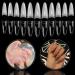 Noverlife 1100PCS C Curved Half Cover Almond False Nail Tips - Clear & Natural | 11 Sizes - Acrylic Long Fake Nails for Nail Art Manicure Pedicure at Home or Salon - Buy Online on SooperMarket.com