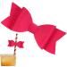 Straw Bow - Bow Cupcake Portable Straw Caps Decoration Cute Big Straw Decorations Bow s for Shakven Hot Pink - Buy Online on SooperMarket.com