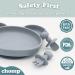 Suction Plate Baby Cutlery Set with Toothbrush, Bowl, Spoon, Fork - Dishwasher Safe, Pebble Grey - Buy Online on SooperMarket.com