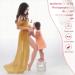 FEOYA Maxi Maternity Dress | Chiffon Lace Strapless Gown with Split Front | Full Length Yellow Maternity Photography Dress - Buy Online on SooperMarket.com