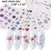 Macute Nail Decals: 24 Sheets Water Transfer Nail Stickers - Assorted Floral & Flamingo Patterns for Women's Fingernail Decorations and Manicures - Buy Online on SooperMarket.com