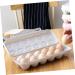 ABOOFAN 2pcs Anti-Collision Damage Chicken Containers for Fridge Pantry Egg Bins for Fridge Food re-usable Grey 30X11X6.5CM - Buy Online on SooperMarket.com