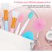 Buy WLLHYF 6-Piece Face Lip Mask Applicator Set | Silicone Brush for Exfoliating Cleansing & Removing Blackheads | Perfect Skin Care Tool for Women & Girls - International Shipping - Buy Online on SooperMarket.com