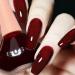 EONFAVE Red Nail Polish - Wine Red Nail Varnish - Long Lasting Chip Resistant & Quick Drying Nail Polish for DIY Nail Art Manicure at Home - No Need Cured