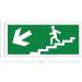 Buy Pubblimania Emergency Exit Sign - Robust PVC for Indoor & Outdoor Use (29 x 13 cm) - Stairs Left Exit Arrow - Buy Online on SooperMarket.com