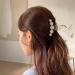 Set of 4 Pearl Hair Claw Clips - Fancy Acrylic Barrettes for Thick Curly Hair - Buy Online on SooperMarket.com