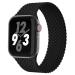 Silicone Solo Loop Bands Compatible with Apple Watch Band 38mm 40mm 41mm 42mm 44mm 45mm 49mm, Stretchy Silicone Elastic Sport Strap Compatible for iWatch Series 8/7/6/5/4/3/2/1/SE Ultra Black 38/40/41MM S: 5.6"-5.8"(143mm-149mm)