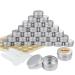 30 pieces aluminum empty jars round travel cream jar for cream lotion masks cosmetics nail art (20ml) 30*20g